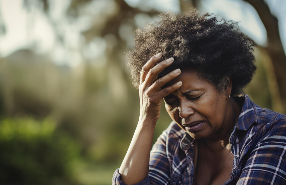 Sick woman suffering with Depression symptoms