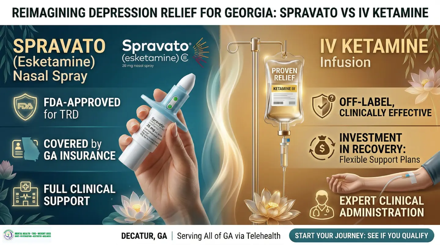 Spravato vs IV Ketamine - Effectiveness, Safety, and Coverage in Georgia